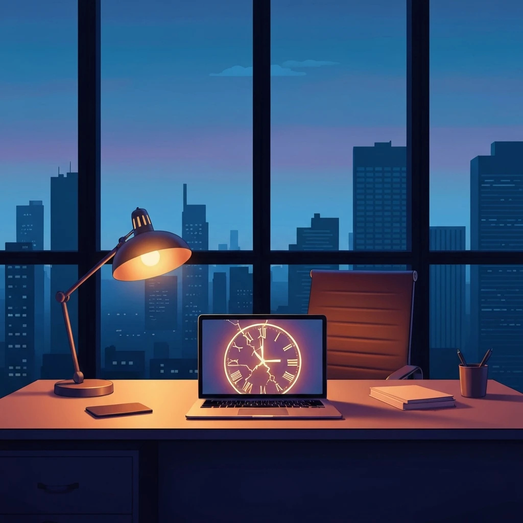 A professional desk reflecting the internal struggle of perfectionism and fear of failure at work, perfectionism-and-fear-of-failure-bestie-ai.webp