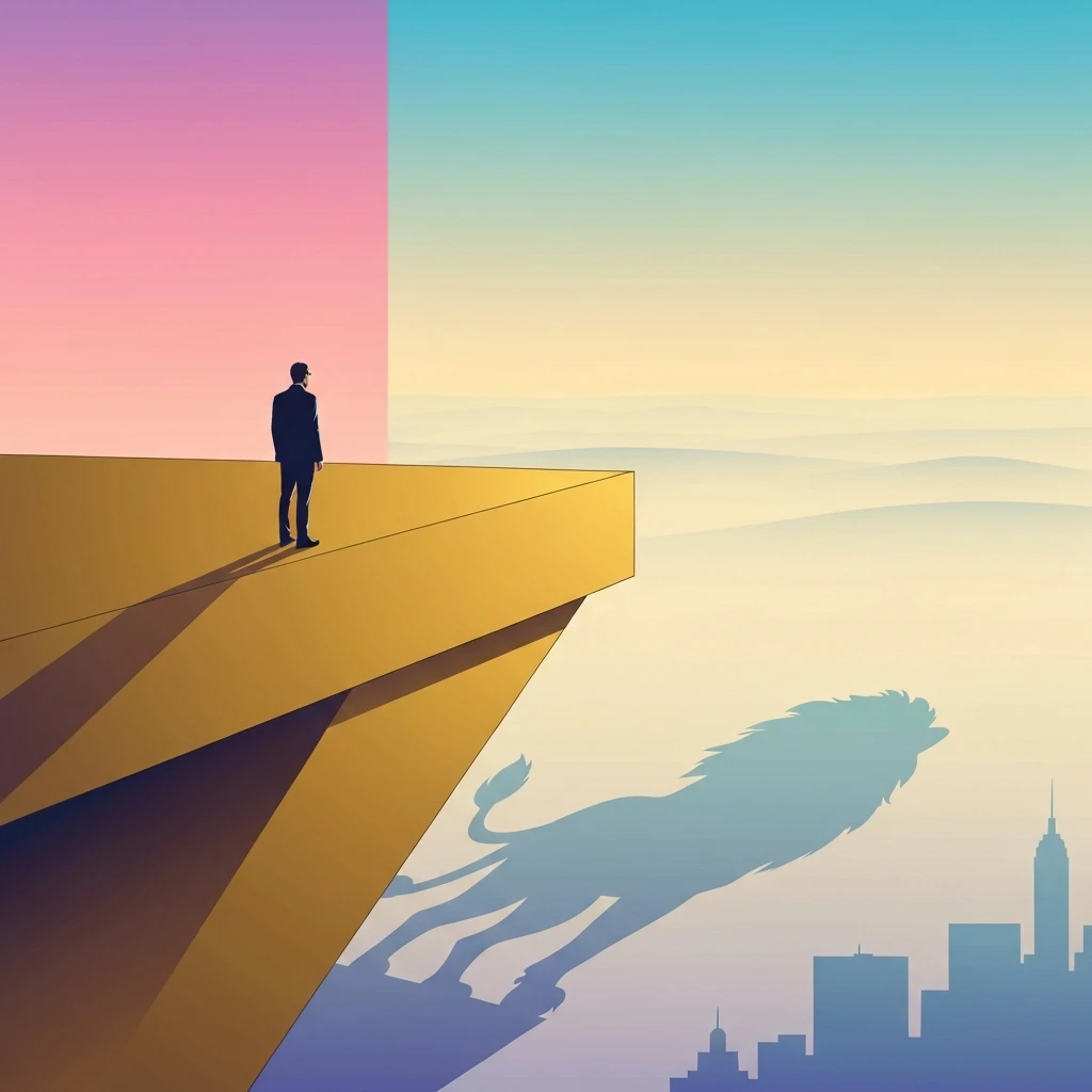 A professional overcoming the handling the fear of failure in career risks by looking out at a city of opportunity, handling-the-fear-of-failure-in-career-risks-bestie-ai.webp