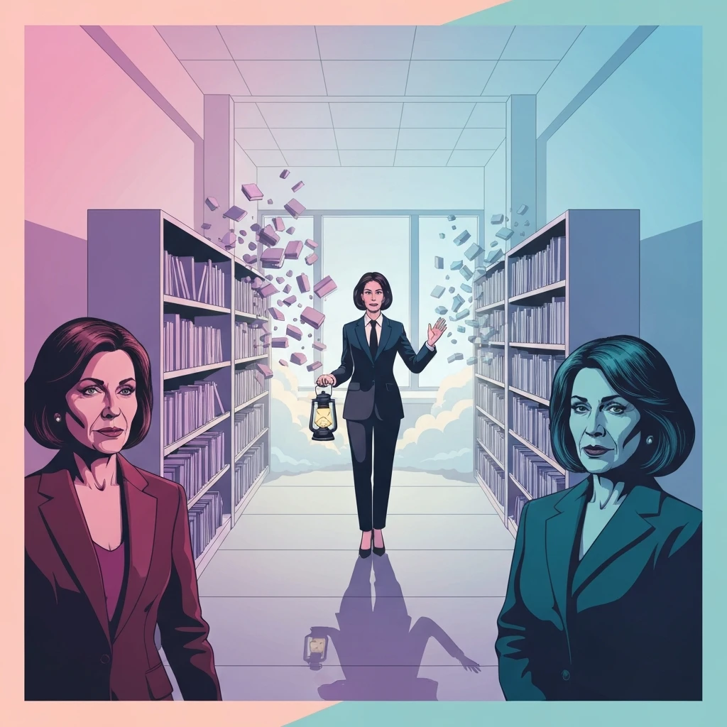 An illustration showing the professional isolation described in workplace gaslighting examples reddit quora threads, featuring a person seeking truth in a foggy office - workplace-gaslighting-examples-reddit-quora-bestie-ai.webp