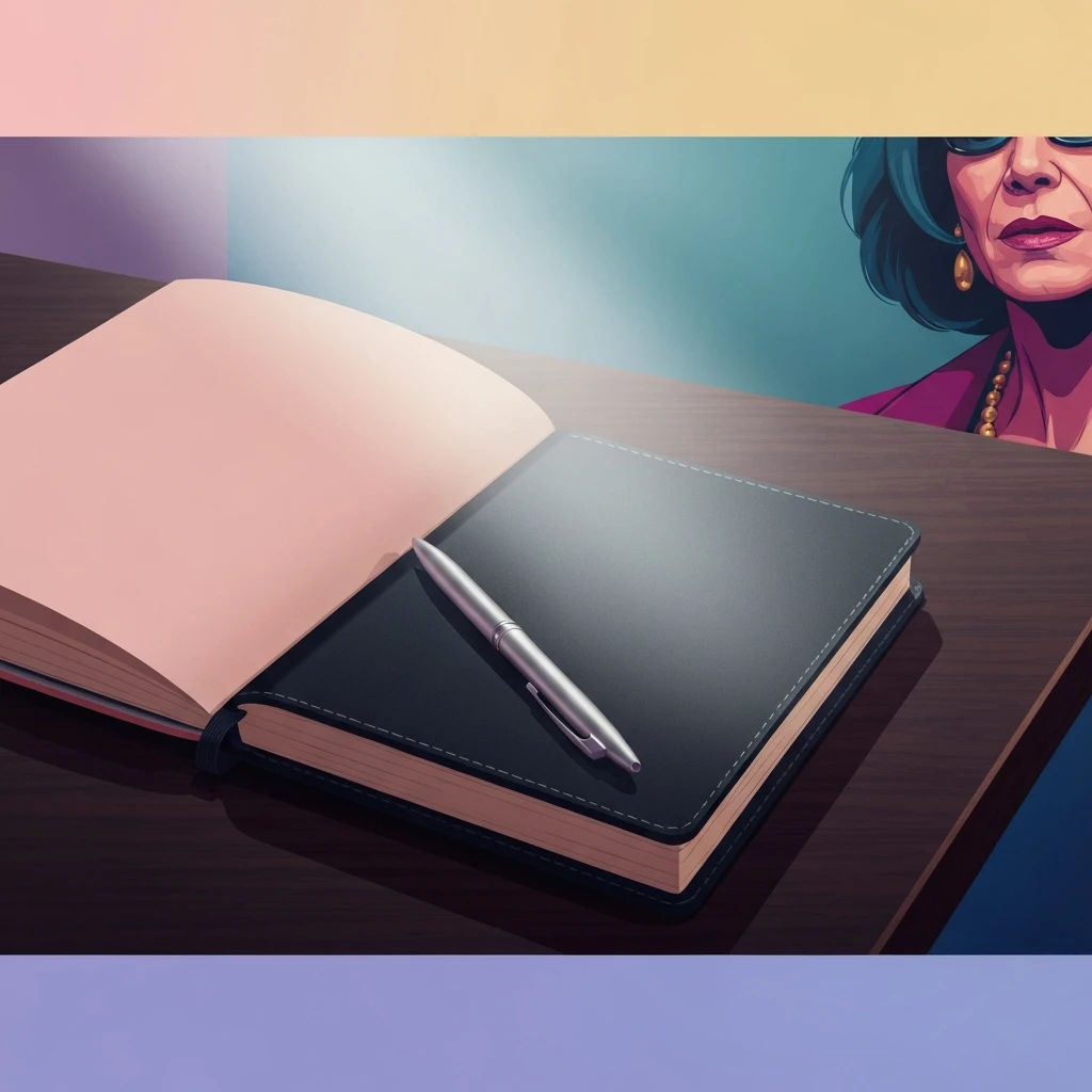 A strategic workplace harassment journal and pen illustrating how to document gaslighting at work to protect one's career. how-to-document-gaslighting-at-work-bestie-ai.webp