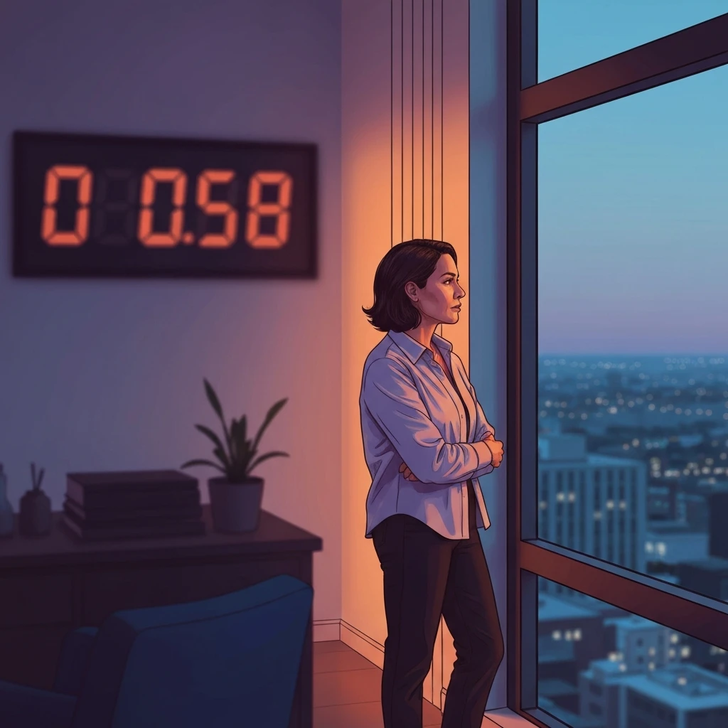 quarter-life-crisis-aging-anxiety-bestie-ai.webp. A young adult reflecting on their path, illustrating the emotional weight of quarter life crisis aging anxiety.