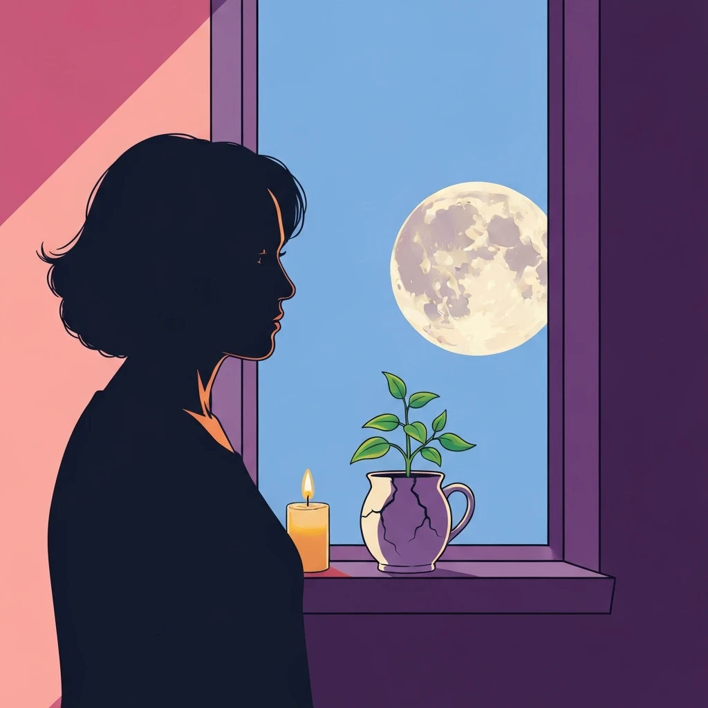 how-to-maintain-identity-as-a-caregiver-bestie-ai.webp. A reflective person finding balance and learning how to maintain identity as a caregiver amidst the shadows of duty.