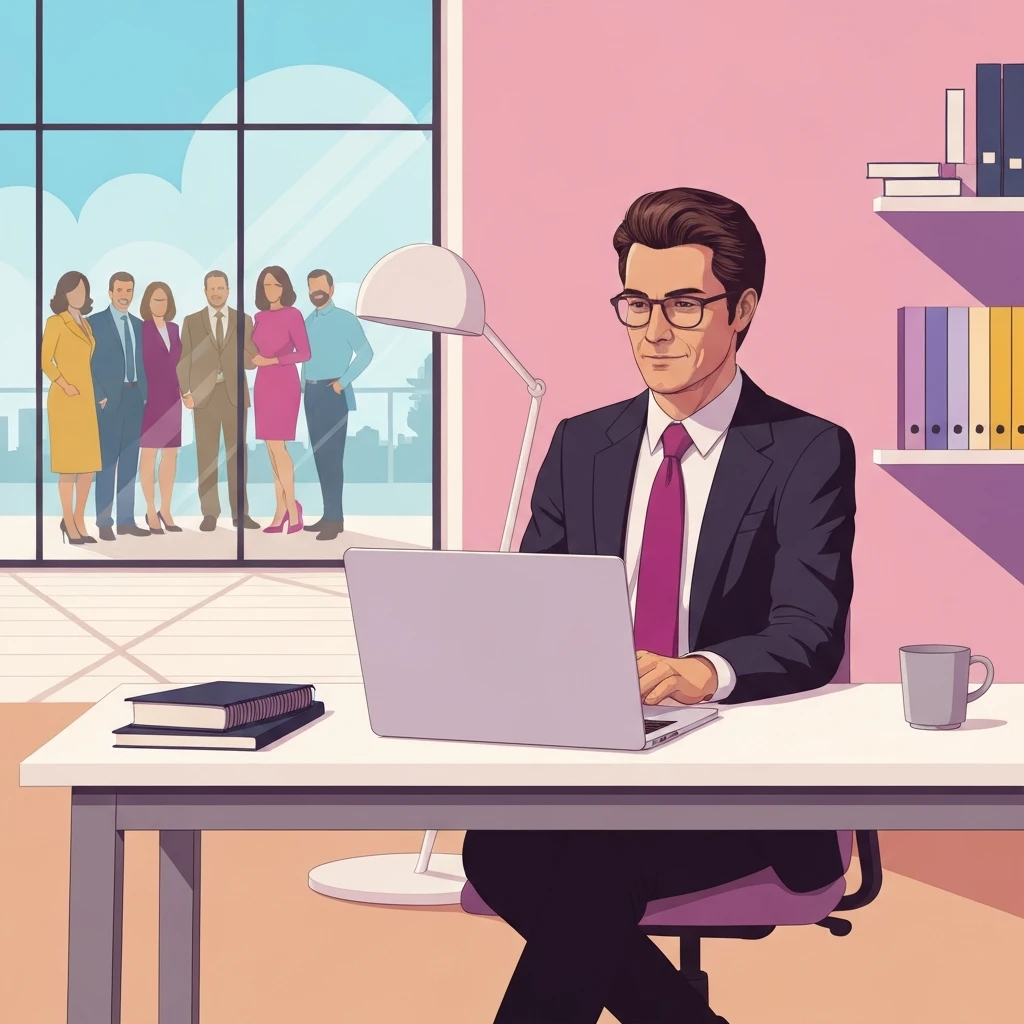 A professional woman preparing for talking to manager about workplace isolation in a modern office-bestie-ai.webp