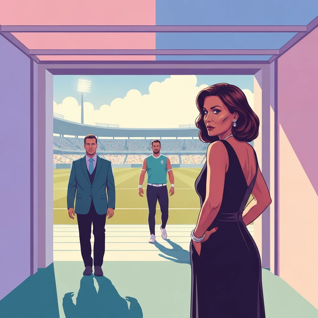 A dramatic scene from The Billionaire Jock's Game of Love featuring Lena's empowerment after the stadium betrayal.